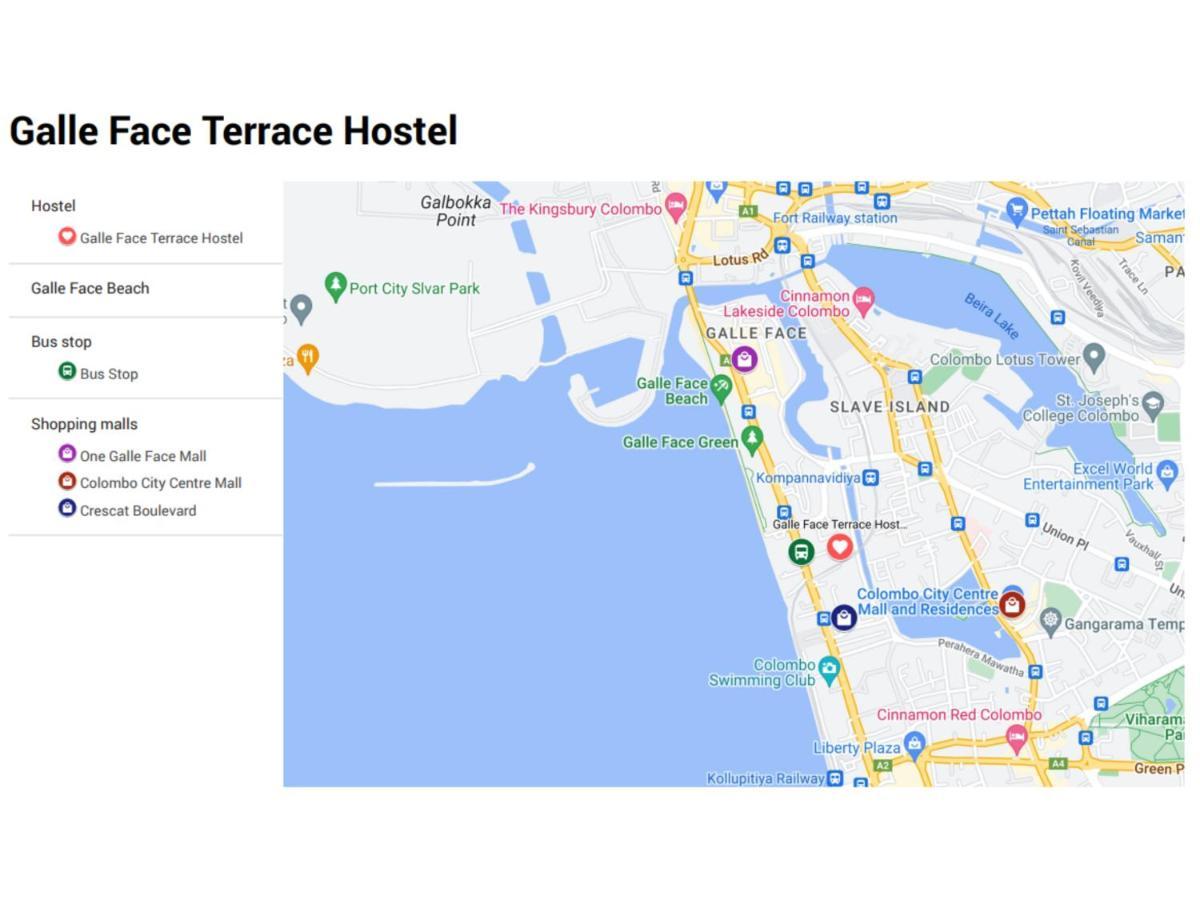 Galle Face Terrace Hostel By Tourlux 콜롬보 외부 사진